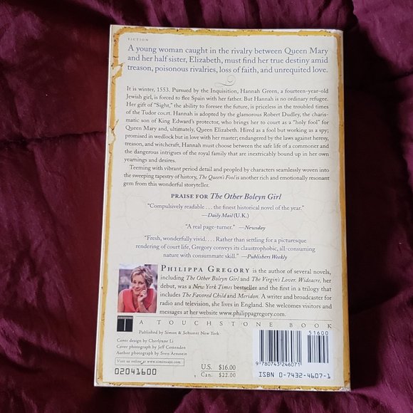 The Queen's Fool Philippa Gregory paperback Tudor Plantagenet - Picture 3 of 4